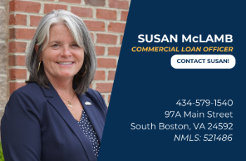 Susan McLamb
Commercial Loan Officer
Click to contact Susan
434-579-1540